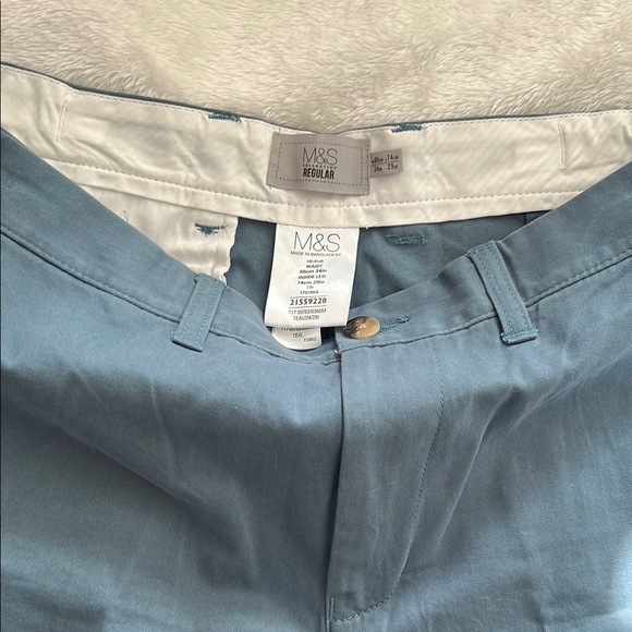 Blue Chinos with Straight-Leg Fit and Belt Loops - Picture 5 of 5
